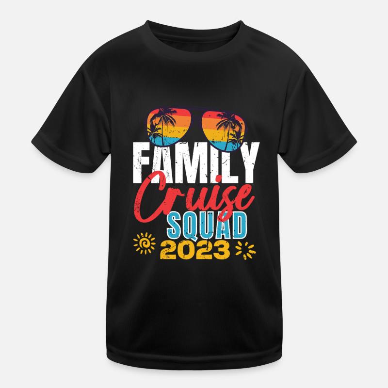 Family Cruise Squad 2023 Passender Bootsurlaub Kinder Funktions-T-Shirt