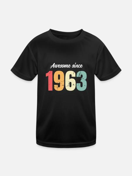 Génial depuis 1963 anniversaire Vintage Legends 1963 - T-shirt sport Enfant - noir - Devant