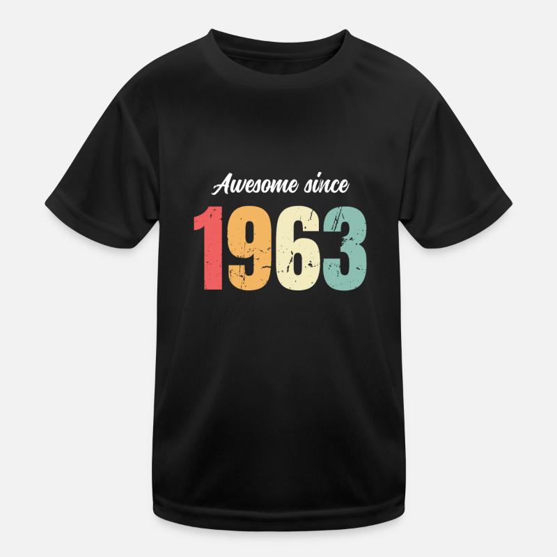 Awesome Since 1963 Birthday Vintage Legends 1963 Kids Functional T-Shirt