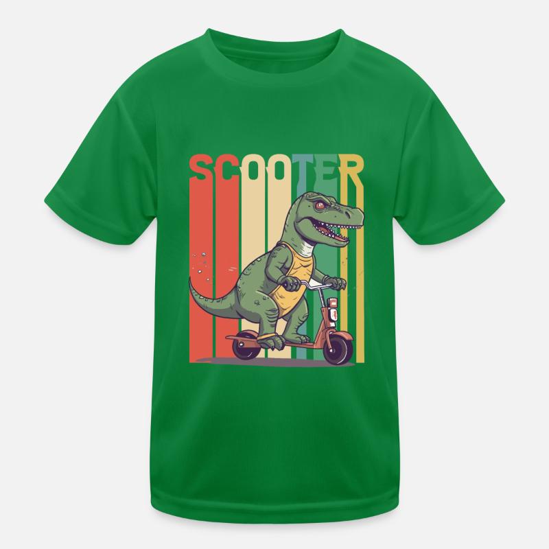 Scootering T Rex Kinder Funktions-T-Shirt