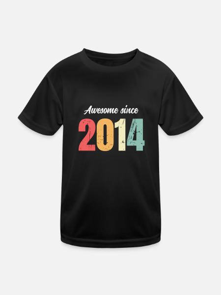 Génial depuis 2014 anniversaire Vintage Legends 2014 - T-shirt sport Enfant - noir - Devant
