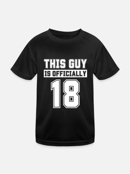 Ce gars a officiellement 18 ans Célébrez le 18 - T-shirt sport Enfant - noir - Devant