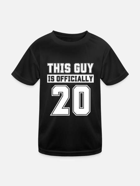 Ce gars a officiellement 20 ans Célébrez 20 - T-shirt sport Enfant - noir - Devant
