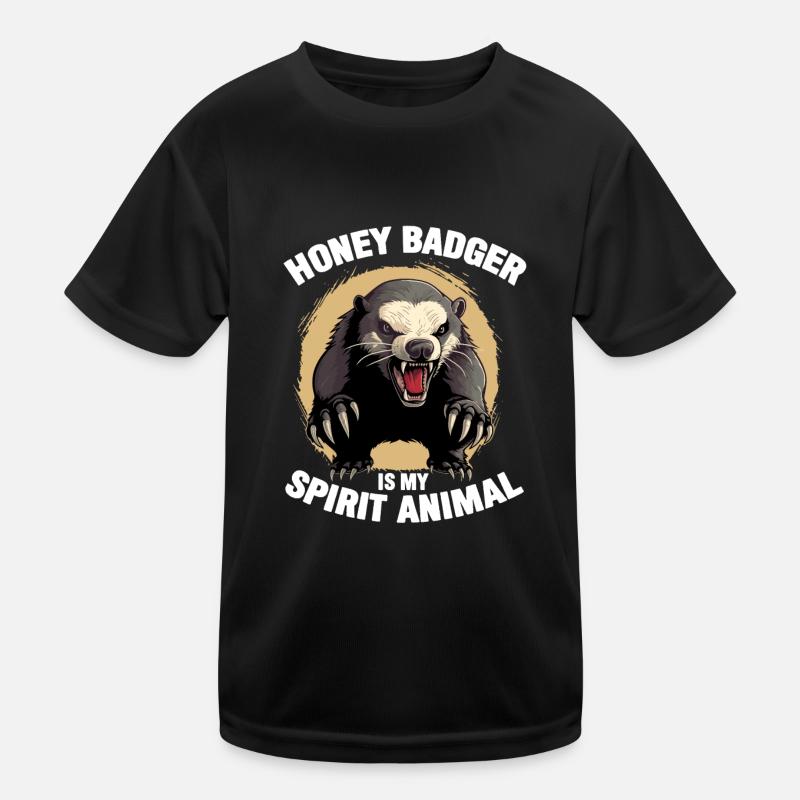 Honigdachs ist mein Krafttier Kinder Funktions-T-Shirt