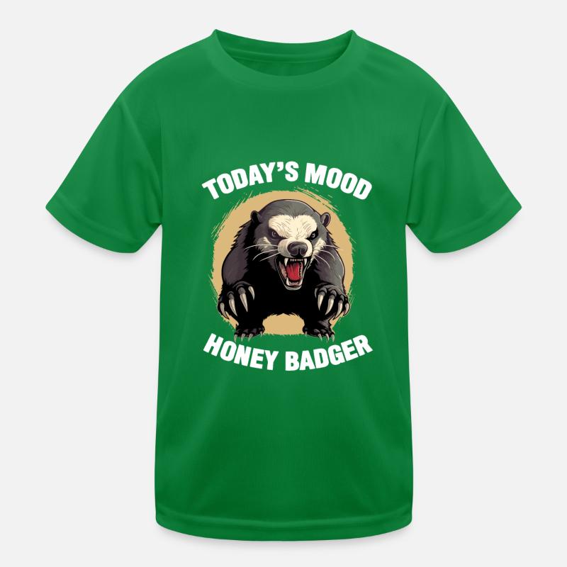 Honigdachs Heutige Stimmung Kinder Funktions-T-Shirt