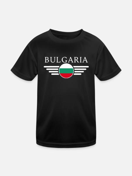 Bulgarien T-Shirt: Charme in jedem Stich - Kinder Funktions-T-Shirt - Schwarz - Vorne