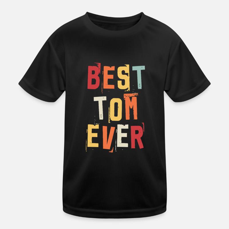 Bester Tom Ever Retro Vorname Text Spruch Kinder Funktions-T-Shirt