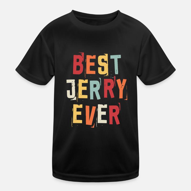 Bester Jerry Ever Retro Vorname Text Spruch Kinder Funktions-T-Shirt