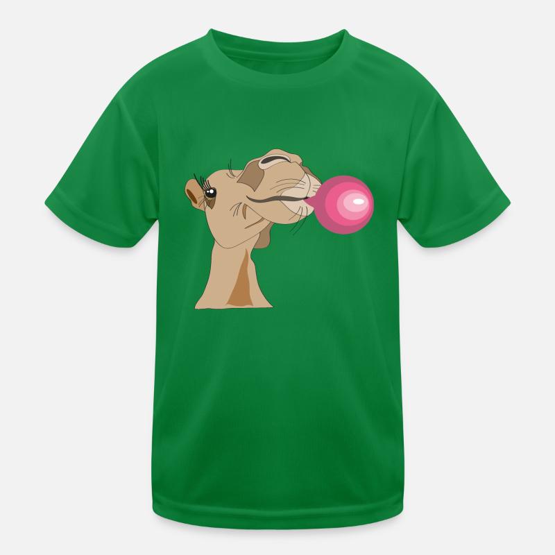 Kameldame mit Kaugummi Kinder Funktions-T-Shirt