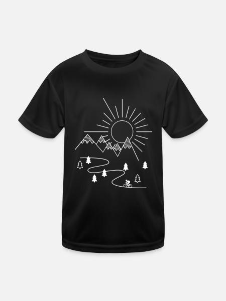 Radsport - Kinder Funktions-T-Shirt - Schwarz - Vorne