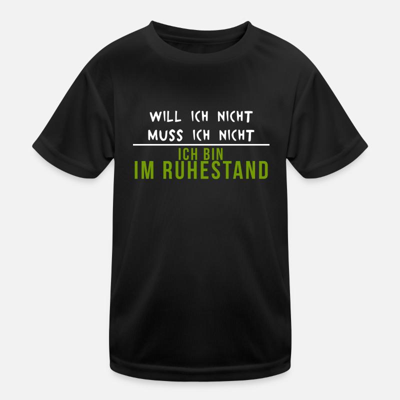 Rentner Ruhestand Rentnerin Lustig Kinder Funktions-T-Shirt
