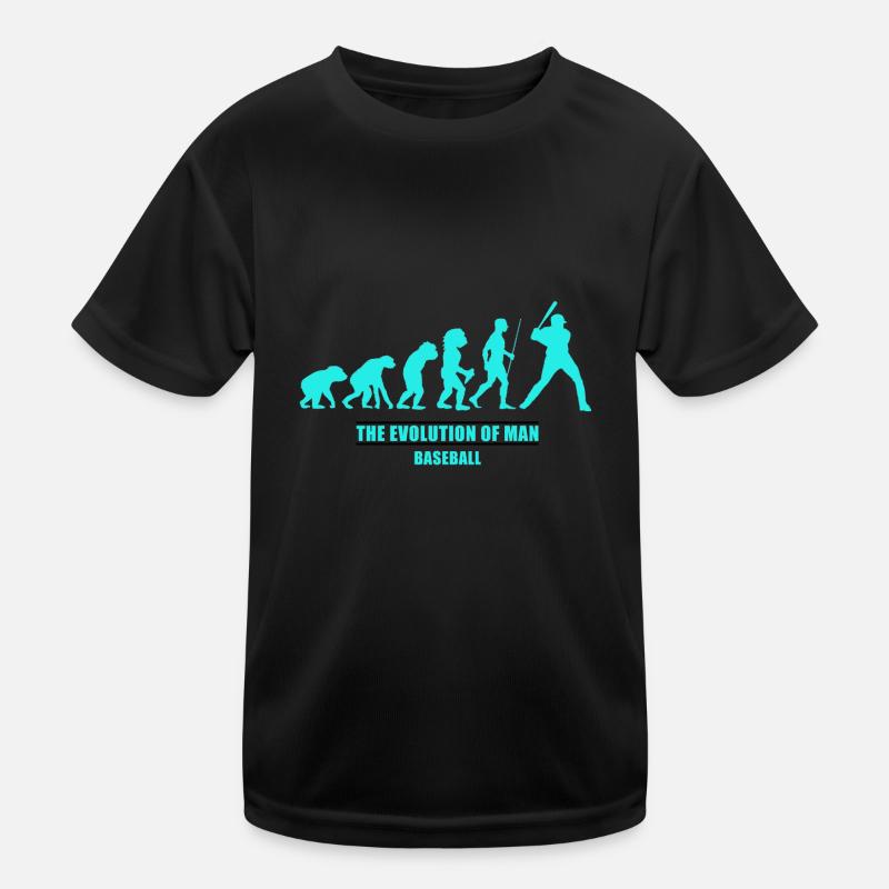 Evolution man baseball Kinder Funktions-T-Shirt