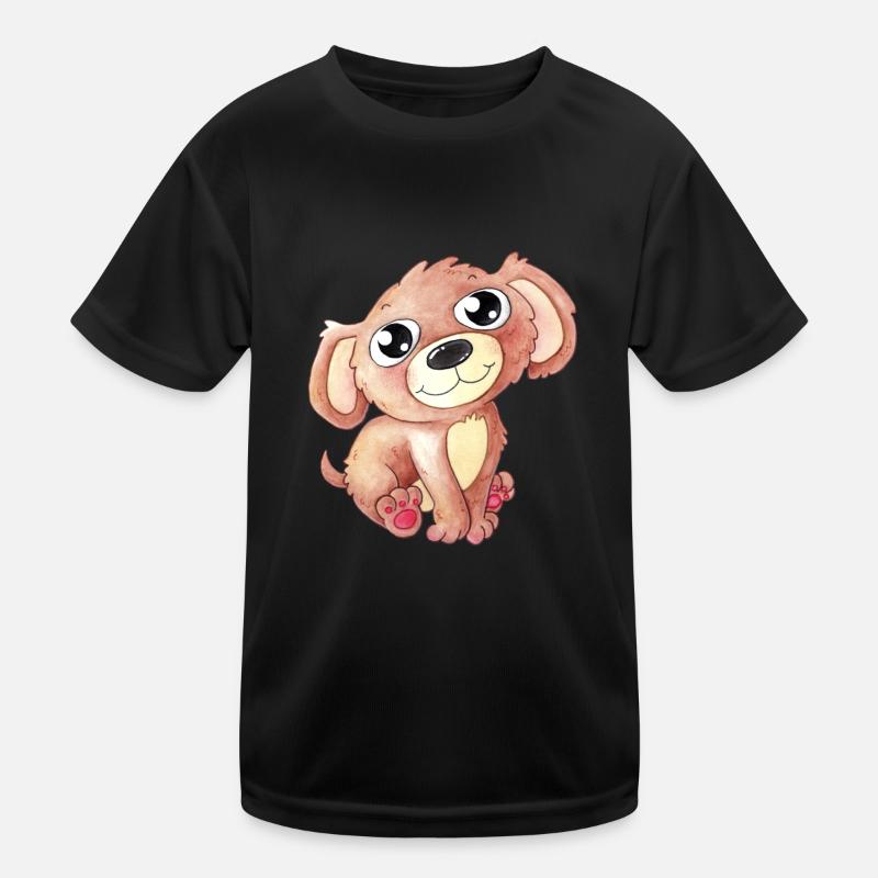 Chien de dessin animé mignon T-shirt sport Enfant