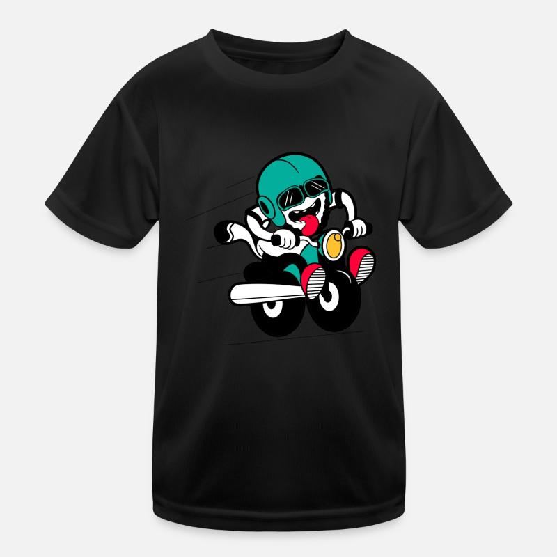 Lustiger Biker Kinder Funktions-T-Shirt