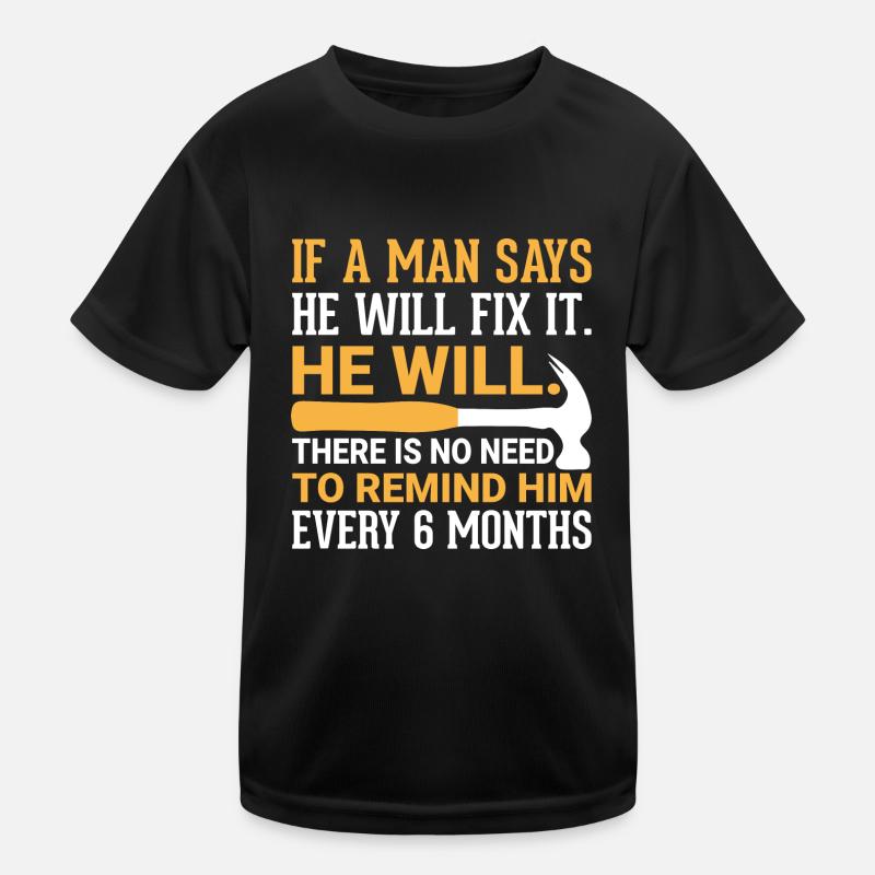 Lustiger Männer ehe spruch. selbstironie sarkasmus Kinder Funktions-T-Shirt