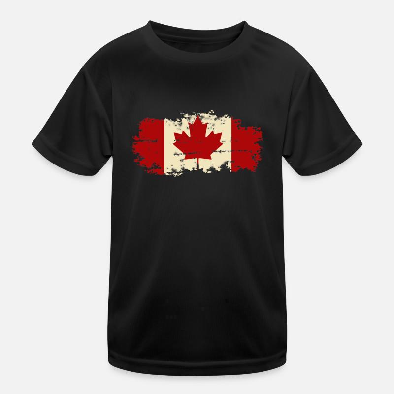 Canada Drapeau canadien, Arrière-plan Célébration Art T-shirt sport Enfant