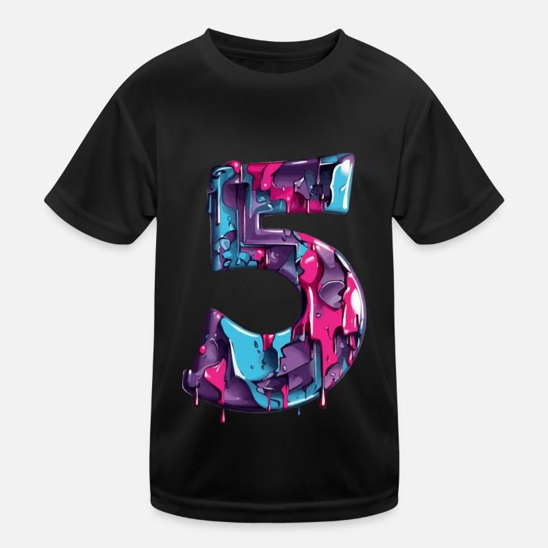 NR. 5 NUMMER 5 COOL 5. GEBURTSTAG Kinder Funktions-T-Shirt