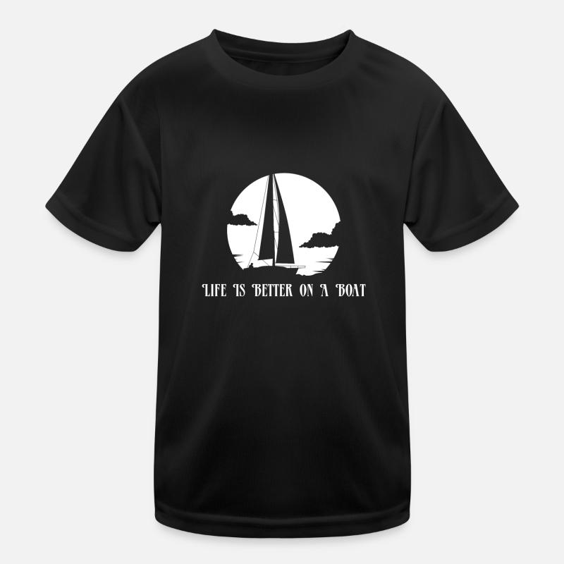 Segeln Leben Schöner Boot Geschenk Wind Jolle Kinder Funktions-T-Shirt