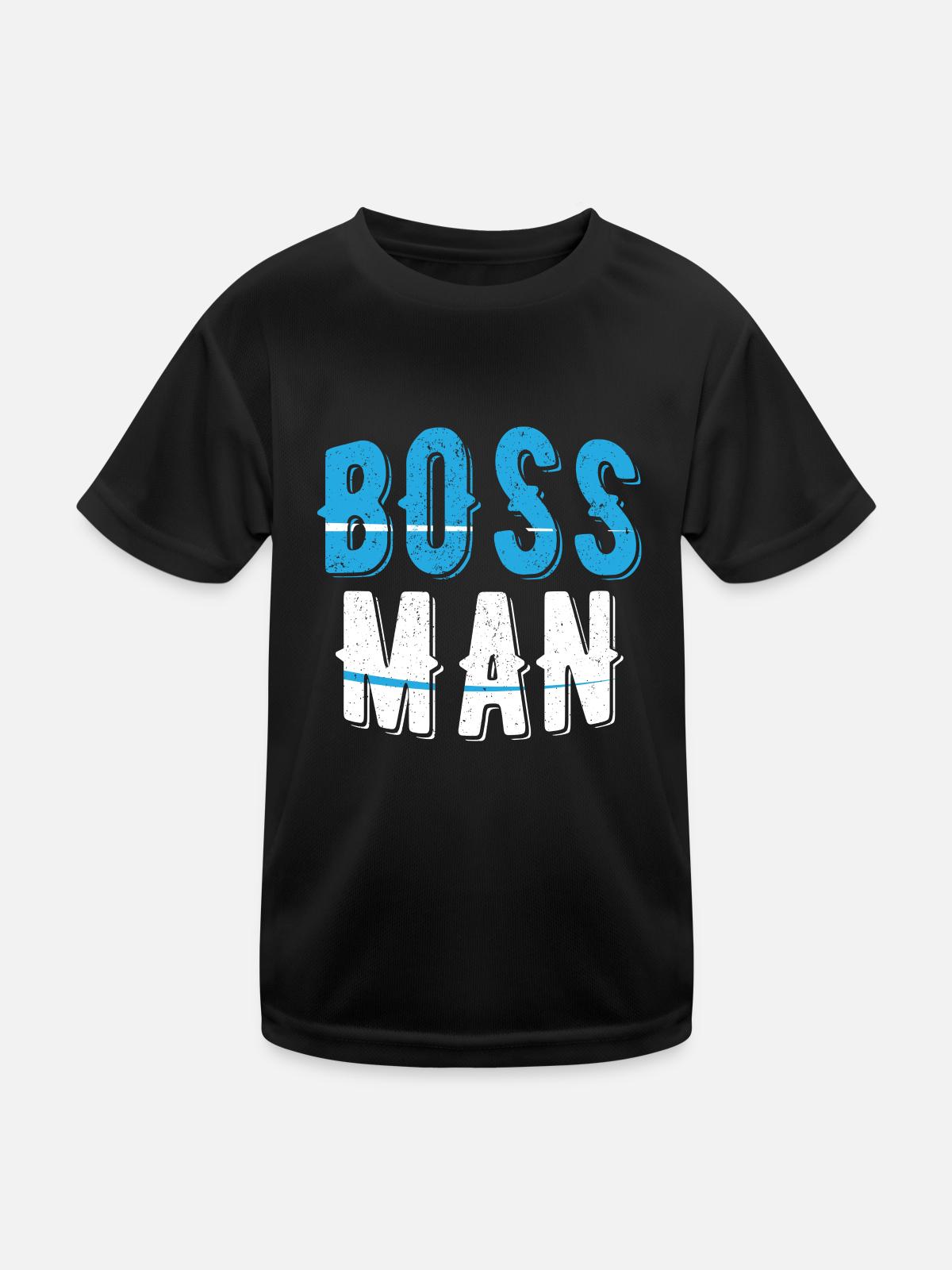 Boss Cool Gift - Kids Functional T-Shirt - black - Front