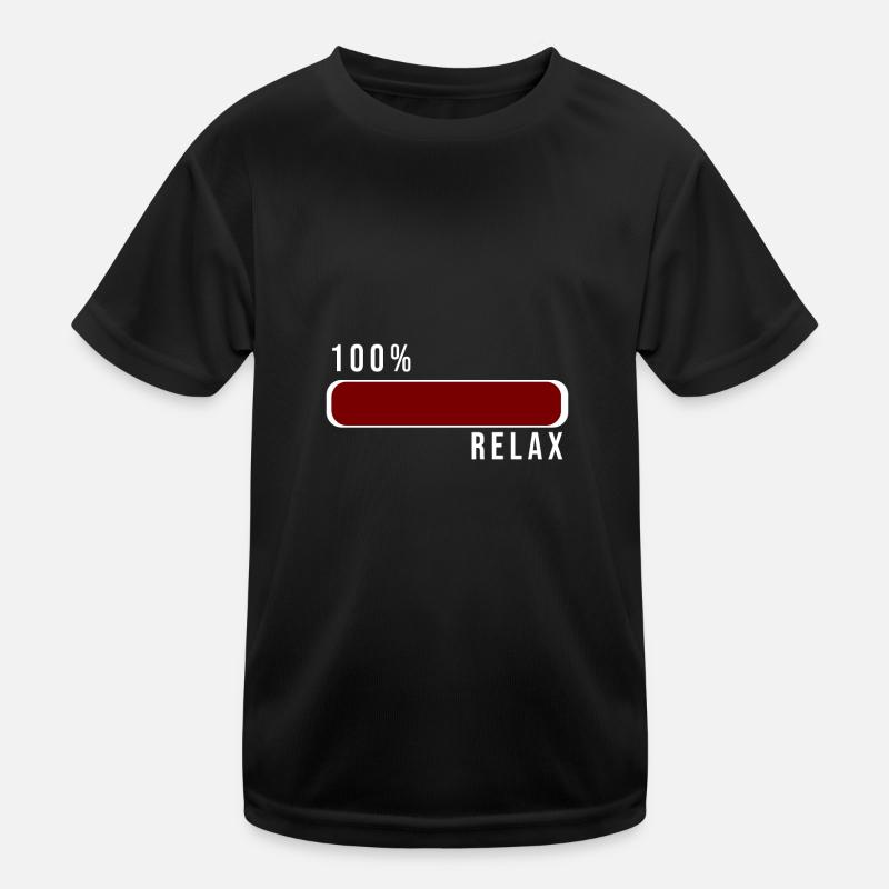 100% Relax loading - 100% Relax load - Kids Functional T-Shirt - black