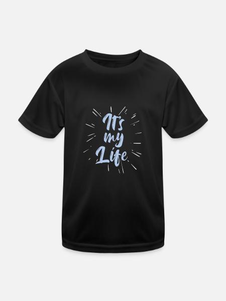 C’est ma vie - T-shirt sport Enfant - noir - Devant