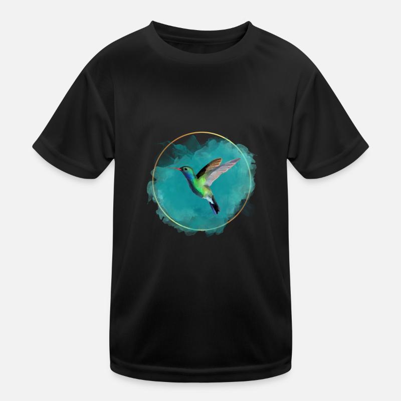 Kolibri - Kinder Funktions-T-Shirt - Schwarz