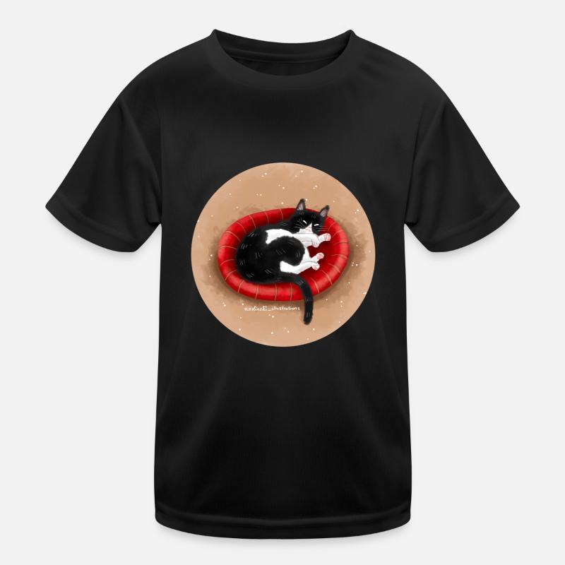 Cat in the basket Kids Functional T-Shirt