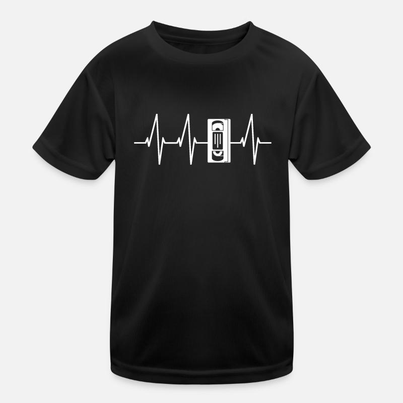 VHS Retro Heartbeat Kids Functional T-Shirt
