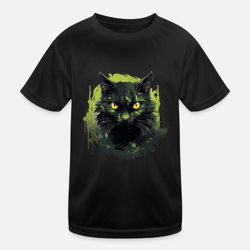 Cool Cat Design Kids Functional T-Shirt