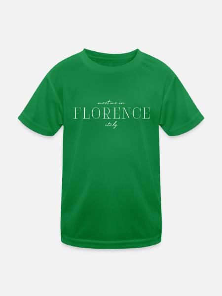 Florenz, Italien Stil Design T-Shirt - Kinder Funktions-T-Shirt - Kelly Green - Vorne