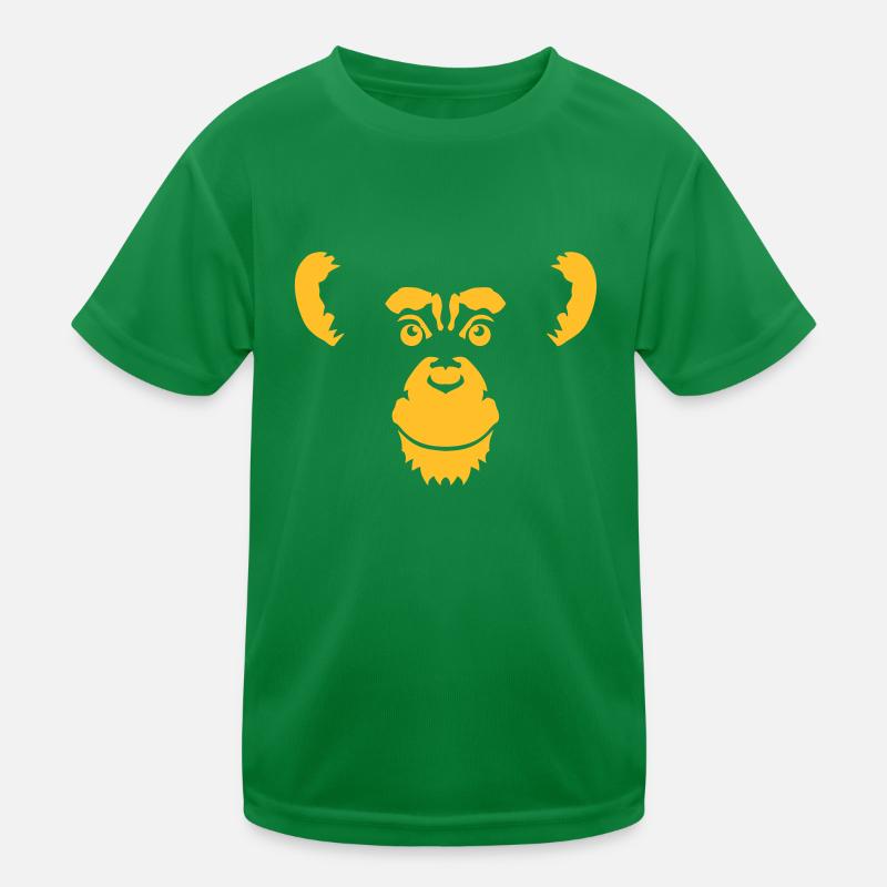 chimpanzee monkey head animal drawing Kids Functional T-Shirt