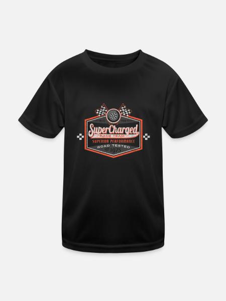 Super Charged - Kids Functional T-Shirt - black - Front