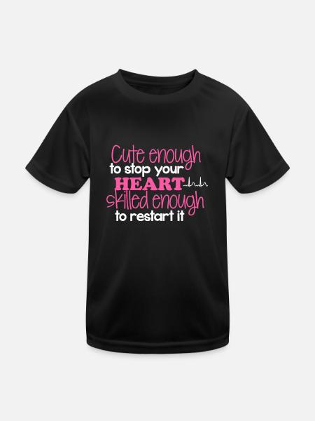 Nurse care cardiac arrest gift - Kids Functional T-Shirt - black - Front