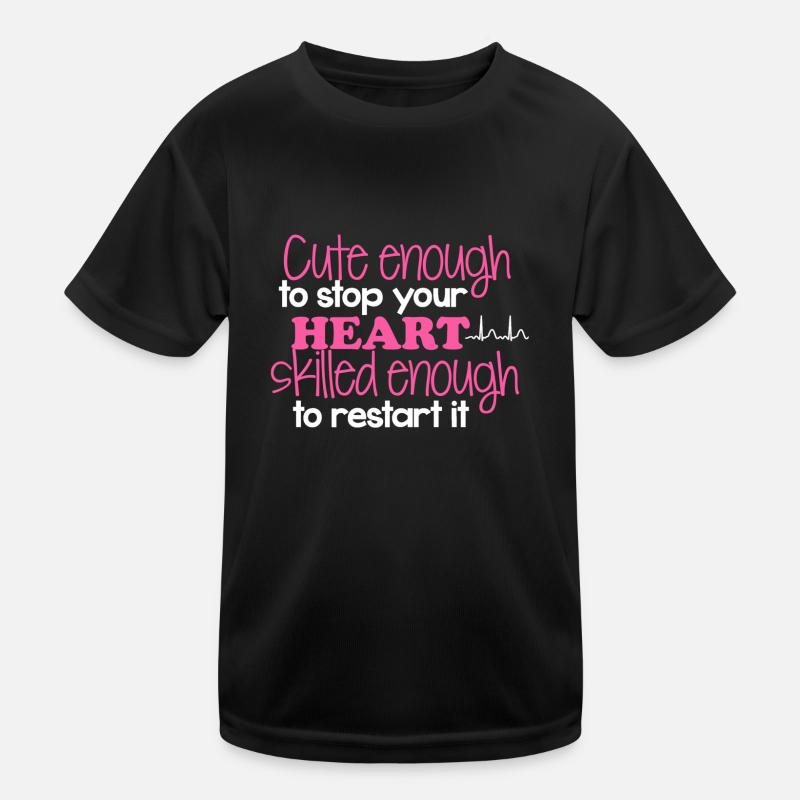 Krankenschwester Pflege Herzstillstand Geschenk Kinder Funktions-T-Shirt