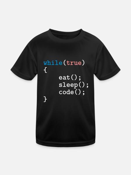 Programmierer, Software, Informatik, Developer - Kids Functional T-Shirt - black - Front