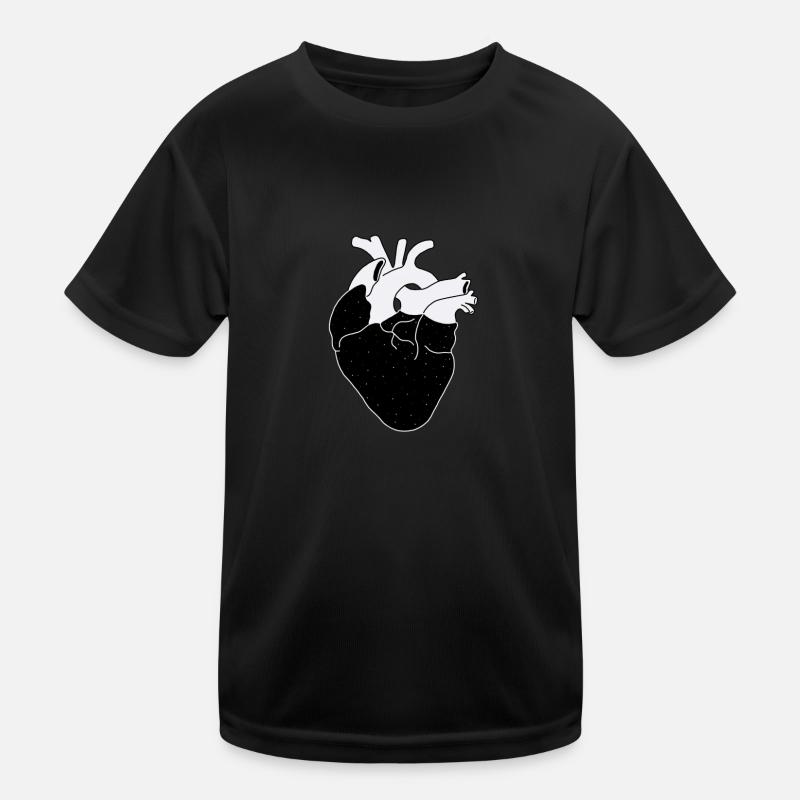 Galactic heart - Kids Functional T-Shirt - black