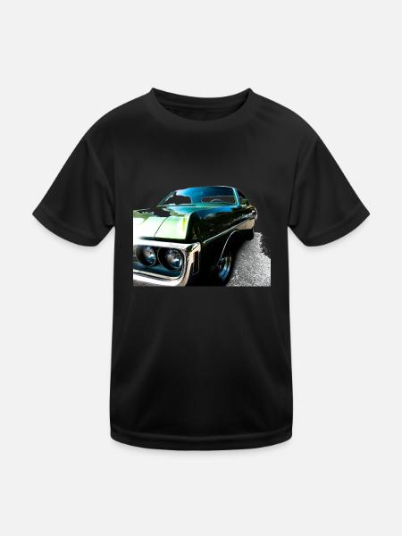 Dodge - Kinder Funktions-T-Shirt - Schwarz - Vorne