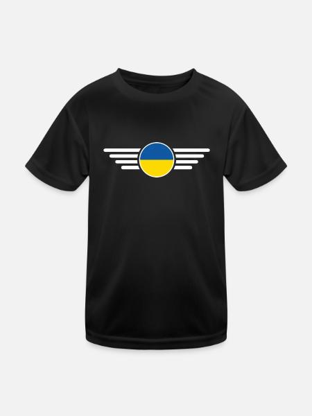 Vereinigtes Königreich Stil T-Shirt - Kinder Funktions-T-Shirt - Schwarz - Vorne