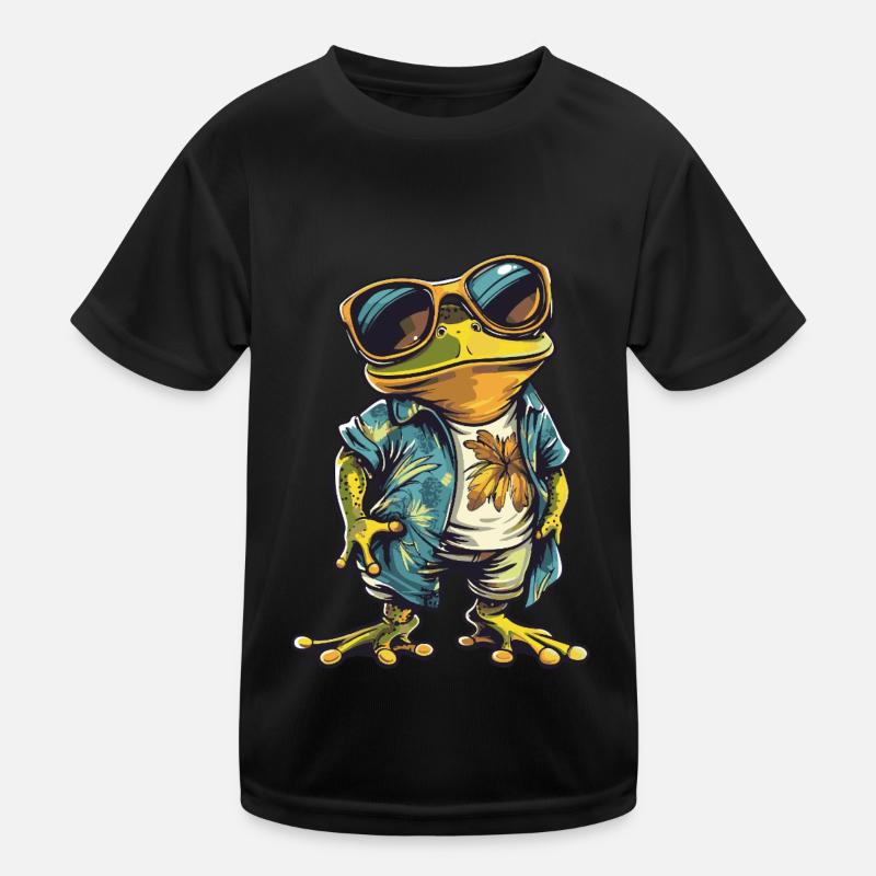 Frog Funny Summer Kids Functional T-Shirt