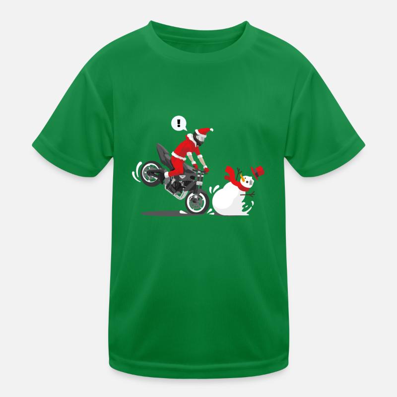 Arrêt de moto de Noël T-shirt sport Enfant