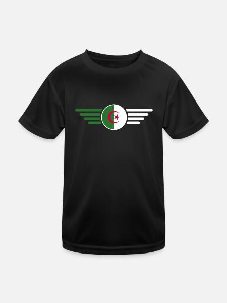 I Love Algeria, Elegance Style Design T-Shirt - Kids Functional T-Shirt - black - Front