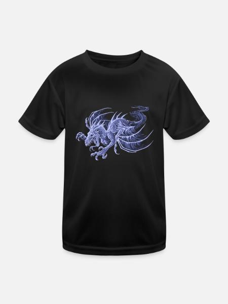 ghost dragon - Kids Functional T-Shirt - black - Front