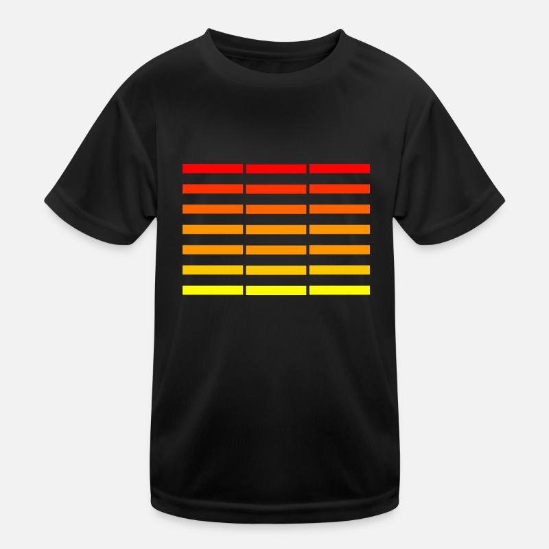 red-yellow bars Kids Functional T-Shirt