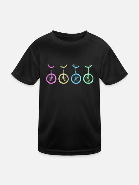Unicycle Unicycle Unicycle Artist UnicycleVibes - Kids Functional T-Shirt - black - Front