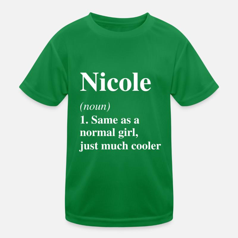 Nicole Définition Cool Nom Dire Cadeau T-shirt sport Enfant