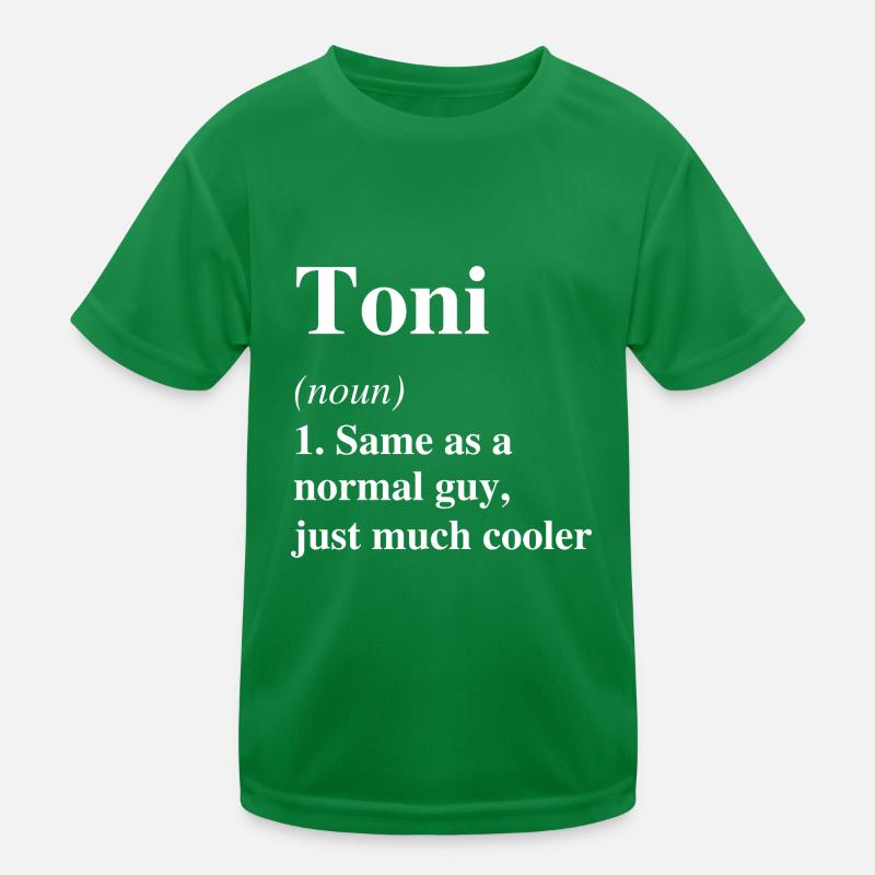 Toni Definition Cooler Name Spruch Geschenk Kinder Funktions-T-Shirt