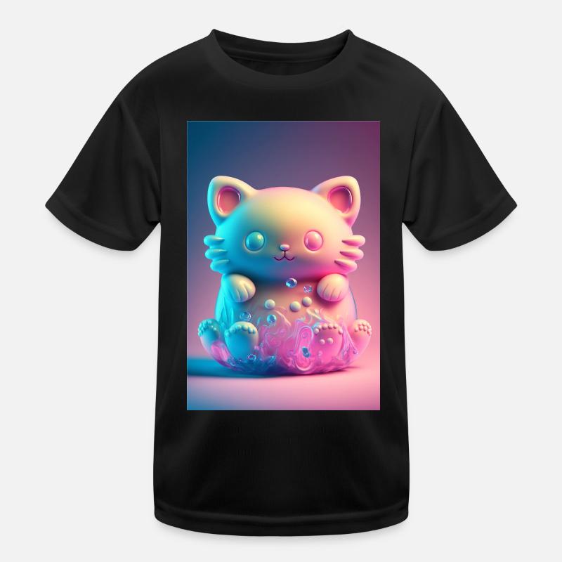 Chat coloré T-shirt sport Enfant