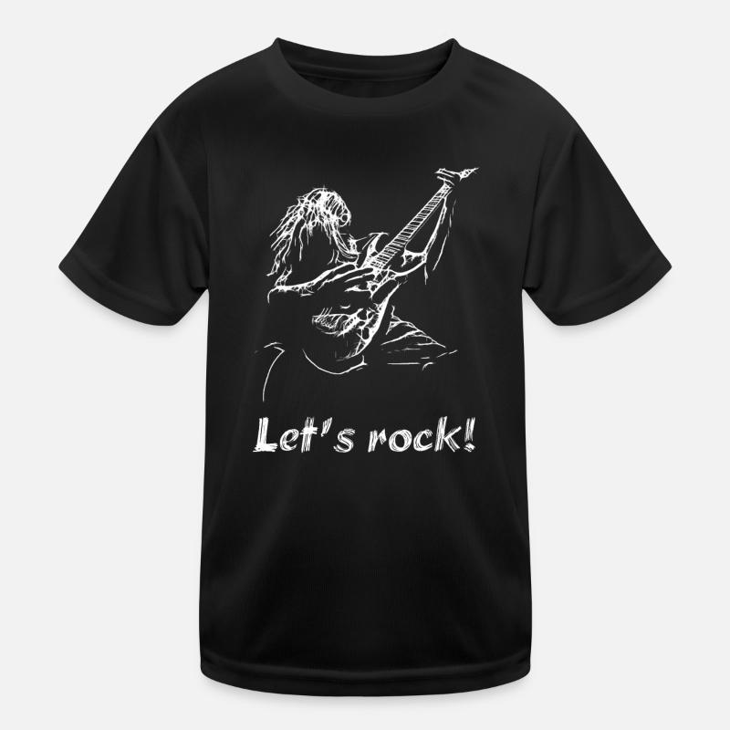 LET'S ROCK - HARD ROCK GUITAR RETRO CLASSIC Kids Functional T-Shirt