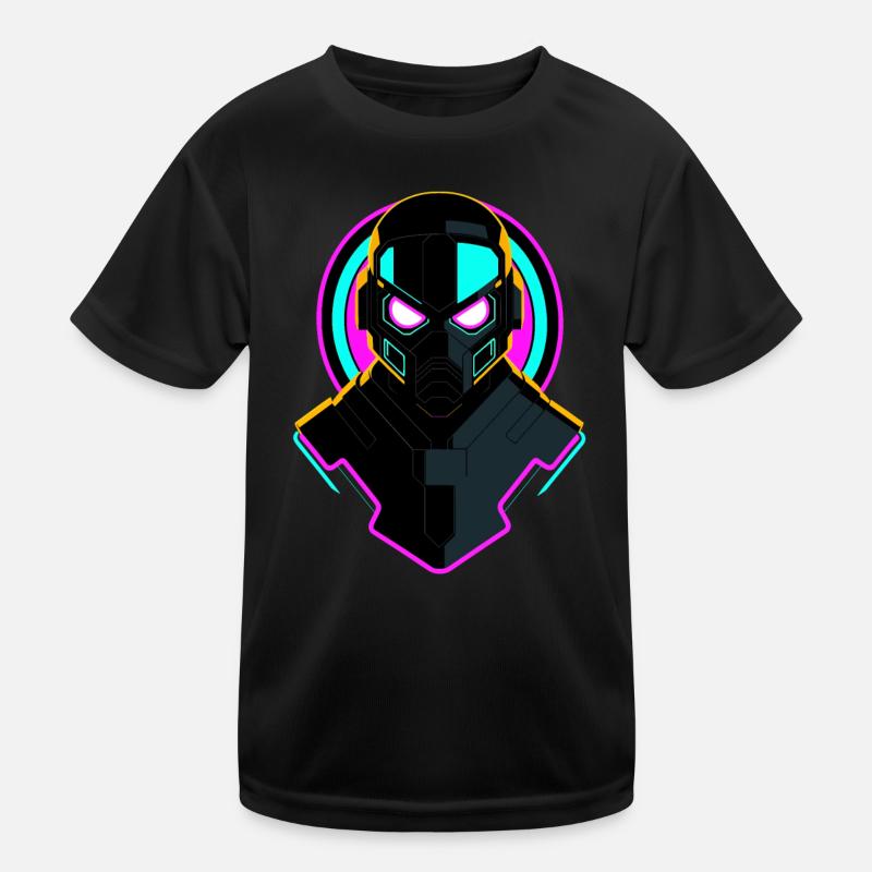 Neon Roboter Kinder Funktions-T-Shirt