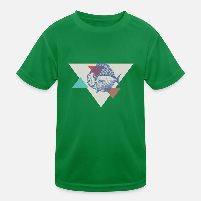 Fish triangle design Kids Functional T-Shirt